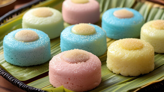 puto rice cakes on a plate