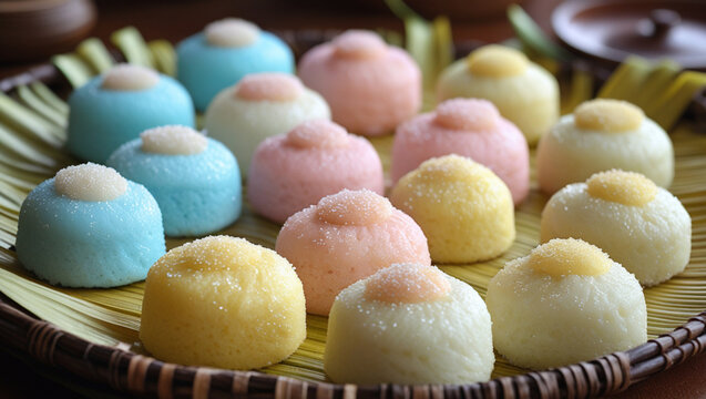 puto rice cakes on a plate