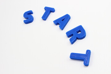 青色「START」オブジェ