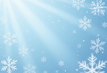 Winter Wonderland Snowflakes on Soft Blue Sky
