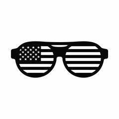 American Flag Sunglasses Silhouette Patriotic Symbol of Independence Day