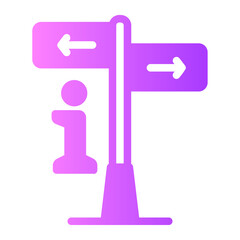 Sign Post gradient icon
