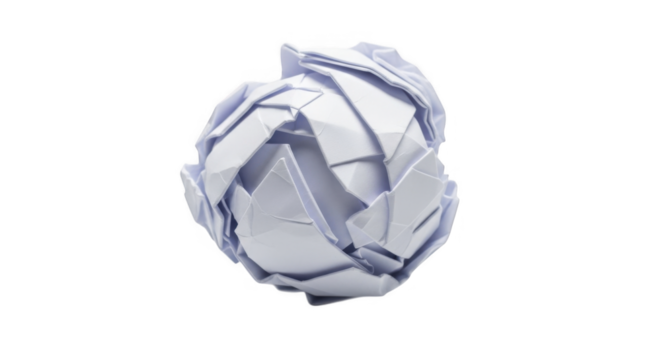 Crumpled Paper Ball PNG Image For Creative Projects And Designs