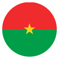 flag of Burkina-Faso circle