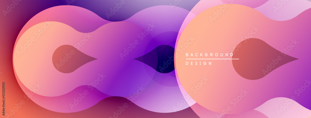 Aufkleber abstract flowing shapes, vibrant colors blend. gradient design creates modern visual experience. smo
