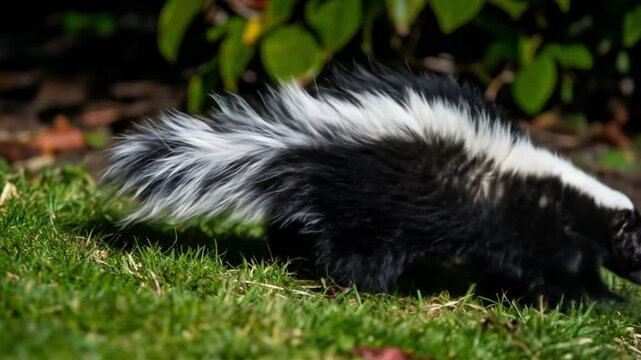 Skunk in Grass