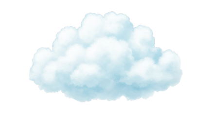 Fluffy Cloud Illustration Perfect for Weather Designs and Creative Projects PNG
