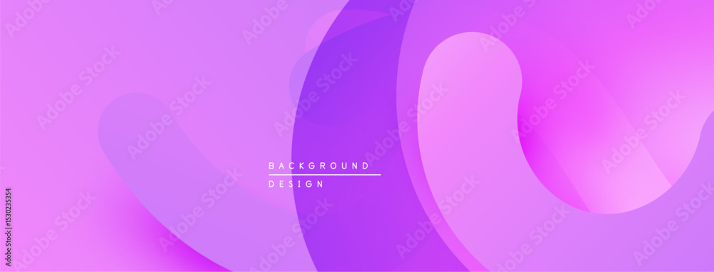 Poster Abstract purple waves create soft gradient background. Minimalist design emphasizes flowing shapes, modern aesthetic.