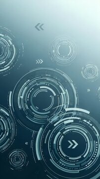 Abstract Background Blue Digital Circle Technology Motion Graphic