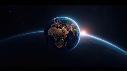Fototapeta premium earth and sun