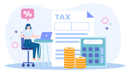 Woman diligently filling out a tax form, showcasing financial responsibilities, accounting, business, tax preparation, finance professionals, tax season concepts.