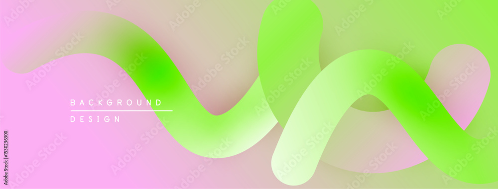 Aufkleber Abstract fluid shapes, pastel colors blend. Gradient design creates soft visual flow. Modern background texture for projects.