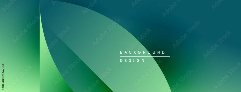 Poster Abstract gradient background. Smooth shapes blend green, teal hues. Minimalist design with text overlaybackground, design. Modern aesthetic.