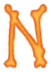 Electric pulse alphabet letter