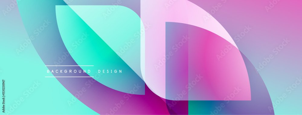 Poster Abstract flowing shapes, vibrant colors blend. Modern design, gradient layers create dynamic visual effect. Background suggests innovation, creativity.