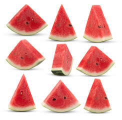 slice watermelon isolated on transparent png