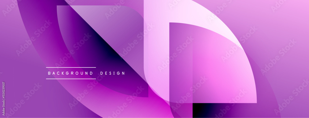 Leinwandbilder Abstract purple background. Overlapping shapes create dynamic visual effect. Modern design suitable for digital projects.