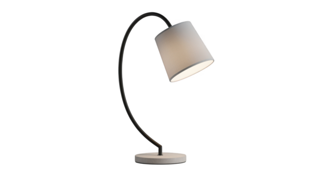 Modern Desk Lamp Isolated On PNG Background Product Photography