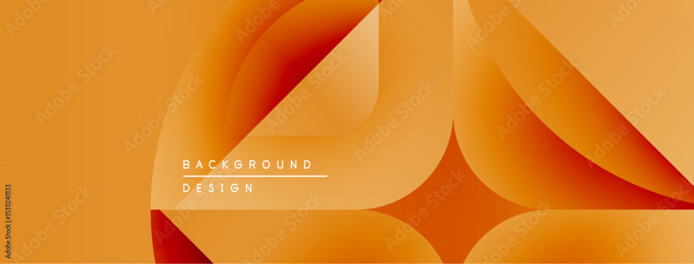 Aufkleber Abstract orange background. Overlapping shapes create dynamic visual flow. Modern design suitable for banners, presentations.