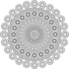Ornamental Mandala Art Coloring Page For Adult