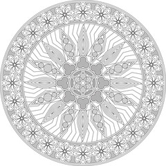 Mandala Art design Coloring Page For Adult