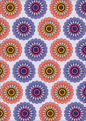 Summer Floral Seamless Pattern Wrapping Paper Vector