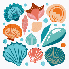 Sea Shells Vector Art