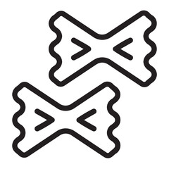 farfalle line icon