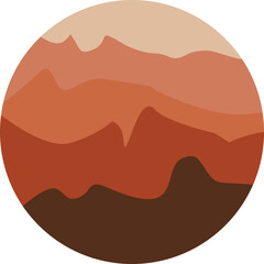 Bohemian Landscape Desert Illustration Element