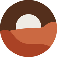 Bohemian Landscape Desert Illustration Element