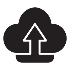 upload icon silhouette vector illustration

