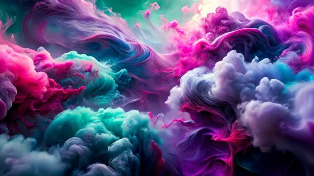 Mesmerizing Swirls of Vibrant Hues Dance in a Cosmic Ballet of Color and Light