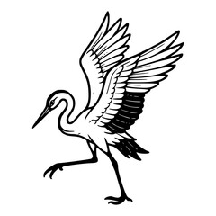elegant Japanese crane design