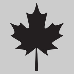 Fototapeta premium Black Maple Leaf Silhouette
