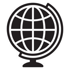 Globe Icon vector illustration, Go to web symbol icon, www symbol, Web icon, website, homepage icon set, earth clip art, globe symbol isolated white background