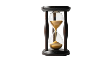 Elegant Hourglass PNG Image For Time Management And Deadline Focused Projects