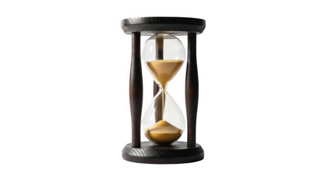 Elegant Hourglass PNG Image For Time Management And Deadline Focused Projects