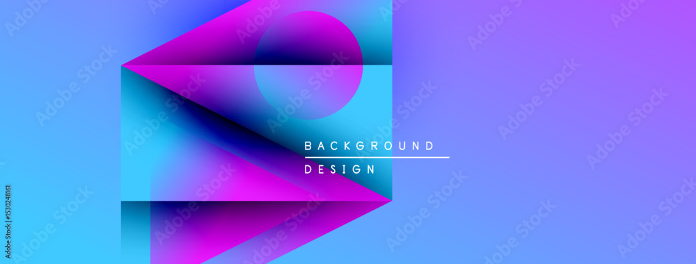 Leinwandbilder Abstract gradient shapes overlap, creating vibrant visual effect. Text reads background design centered within composition.