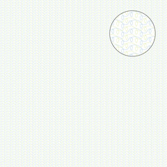 Decorative vector guilloche background grid with garland/leaf pattern in 2 customizable colors