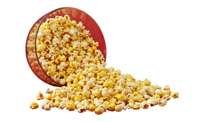 popcorn isolated on white