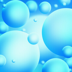 Abstract 3D Bubble Background – Soft Colors Gradient with Floating Spheres