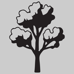 Stylized Black Tree Illustration