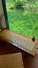 terrace in the garden