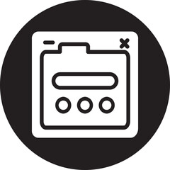 Fototapeta premium browser glyph icon