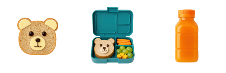 Cute Kids Lunchbox Set – Transparent Background 
