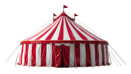 Circus tent isolated on transparent background. Festival backdrop concept