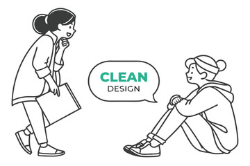 Minimalist friendship quote design with clean typography