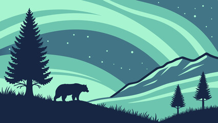 Prismatic Tundra And Nebula Haze Background  