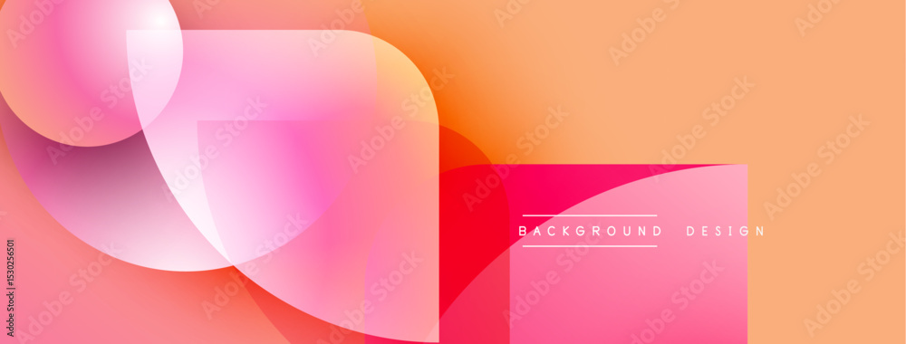 Poster abstract fluid shapes blend, creating vibrant orange, pink gradients. modern design suggests energy,