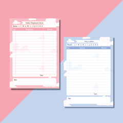 Cute Monthly Expense and Daily Budget Planner Templates printable